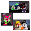 Eurofurence 2014 fursuit photoshoot. Preview picture of Gatchi, Fondy, Wiesel, …